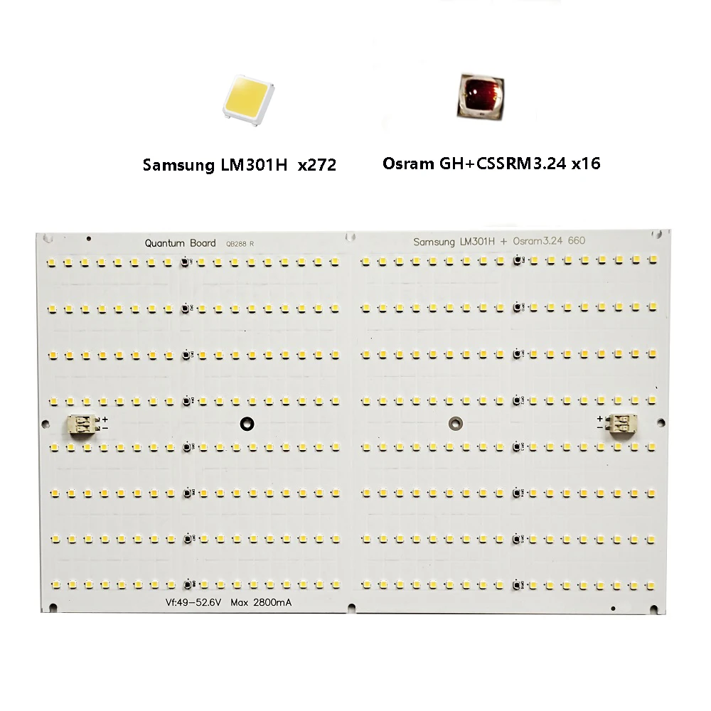 Led Grow Light Kit Samsung LM301H QB288 Board With Perfect Spectrum