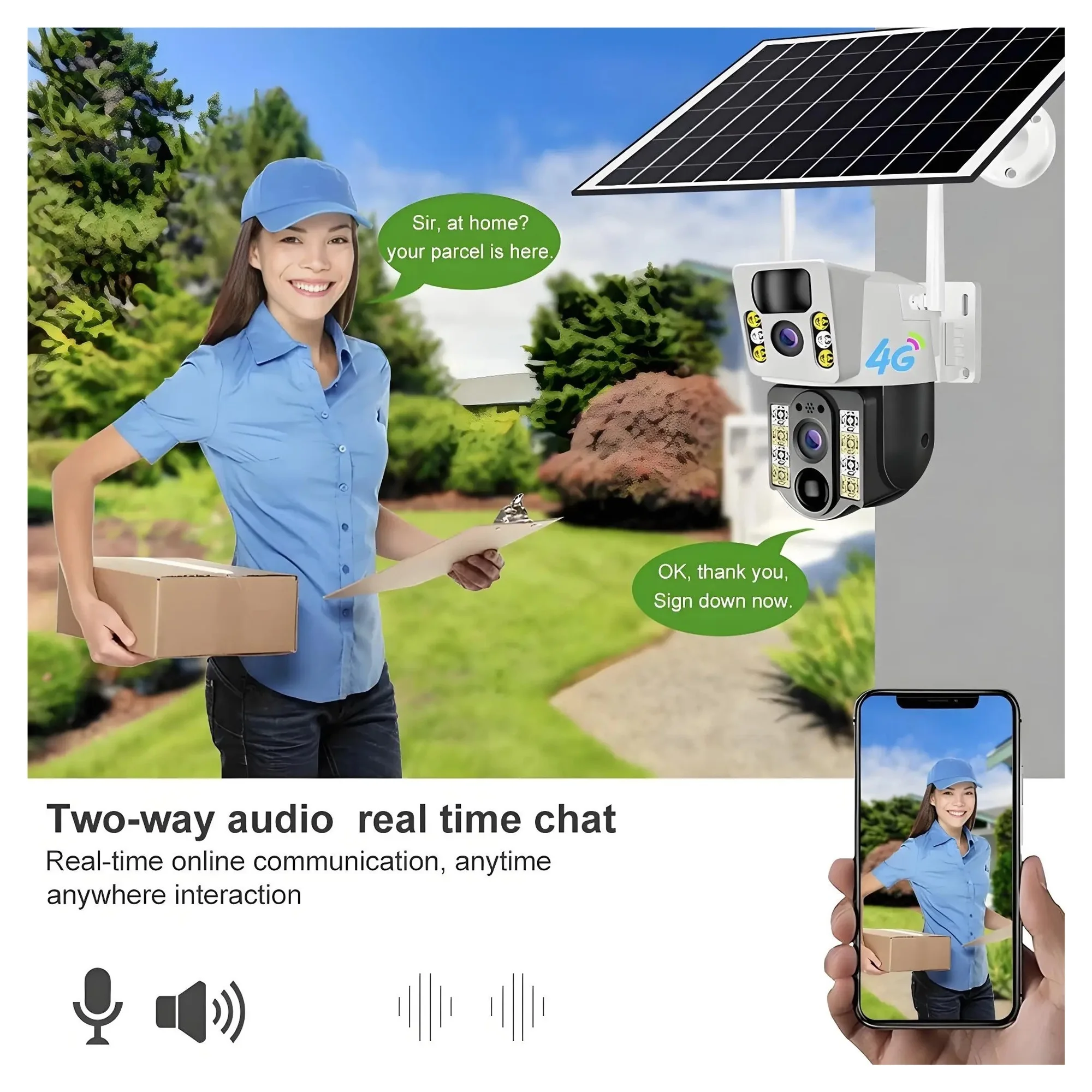 Senhuo 4K 8MP wireless outdoor Wifi solar camera 4G Sim card monitoring dual screen waterproof panel IP video CCTV