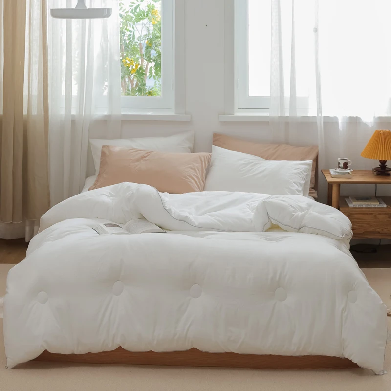 Hot-Selling Organic Microfiber Duvet Comforter Quilt Stitched Pattern Soft and Breathable Four Seasons Quilt for Kids Adults