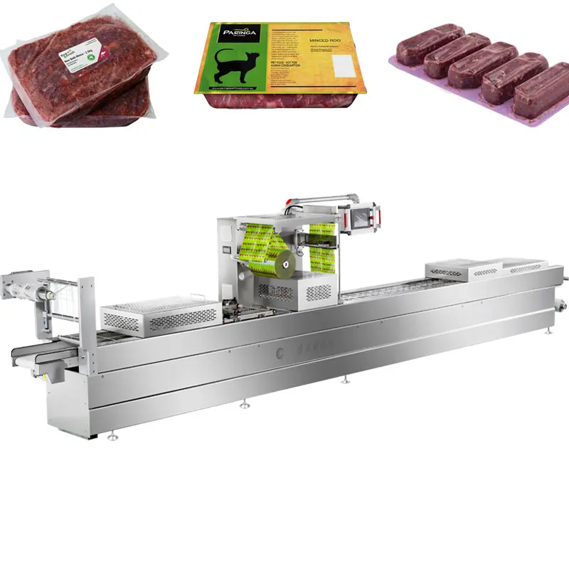 factory customized full automatic chinese  meat pet food packaging machine