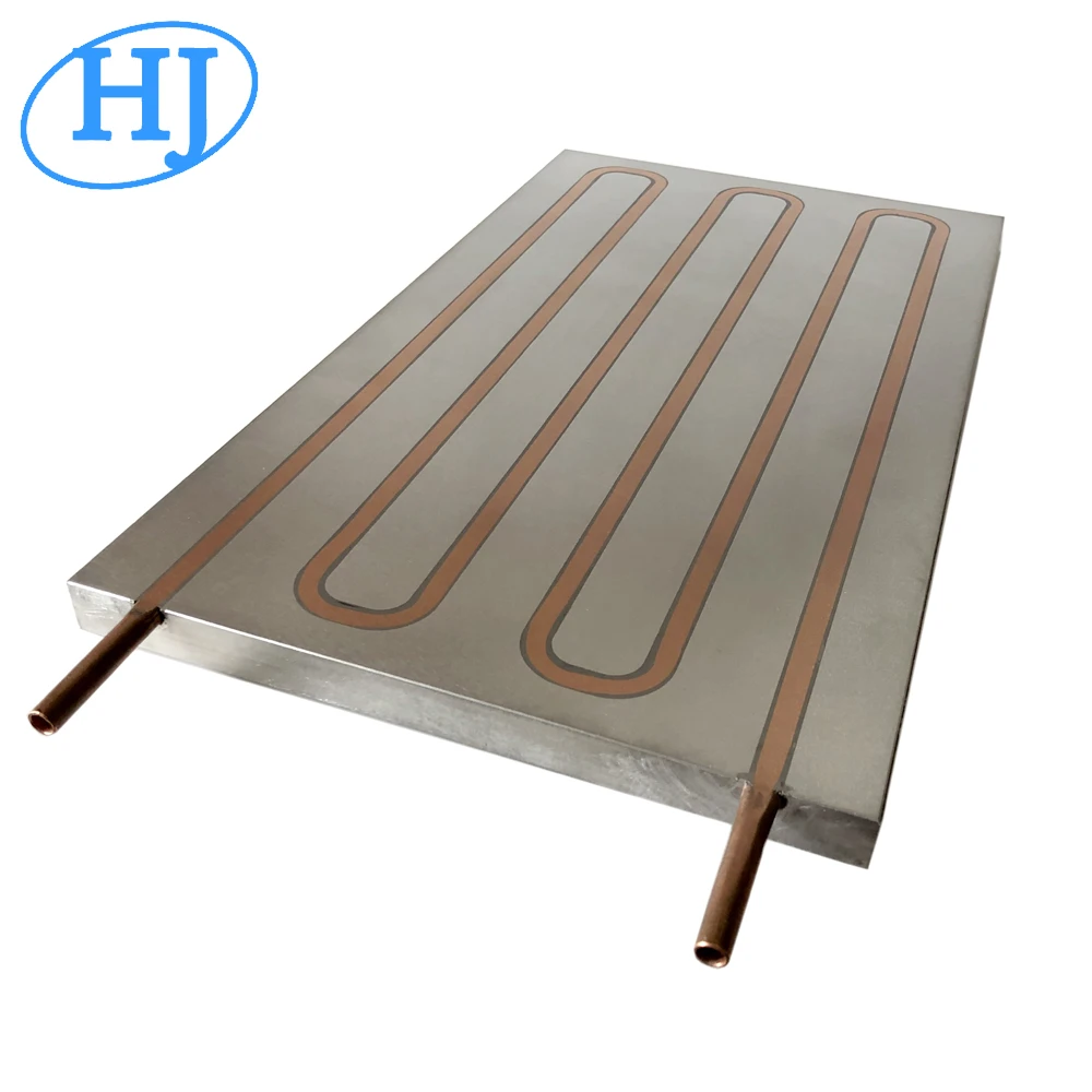 Battery pack cold plate Copper tubes water cooling plate 260*460*20mm