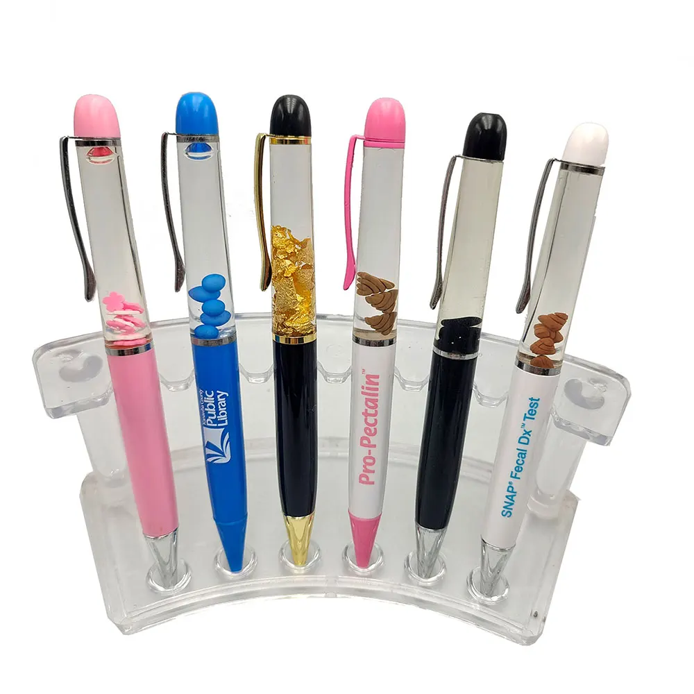 Hot selling manufacture 2D/3D floater Advertising Metal Custom Aqua Design Floating Pens