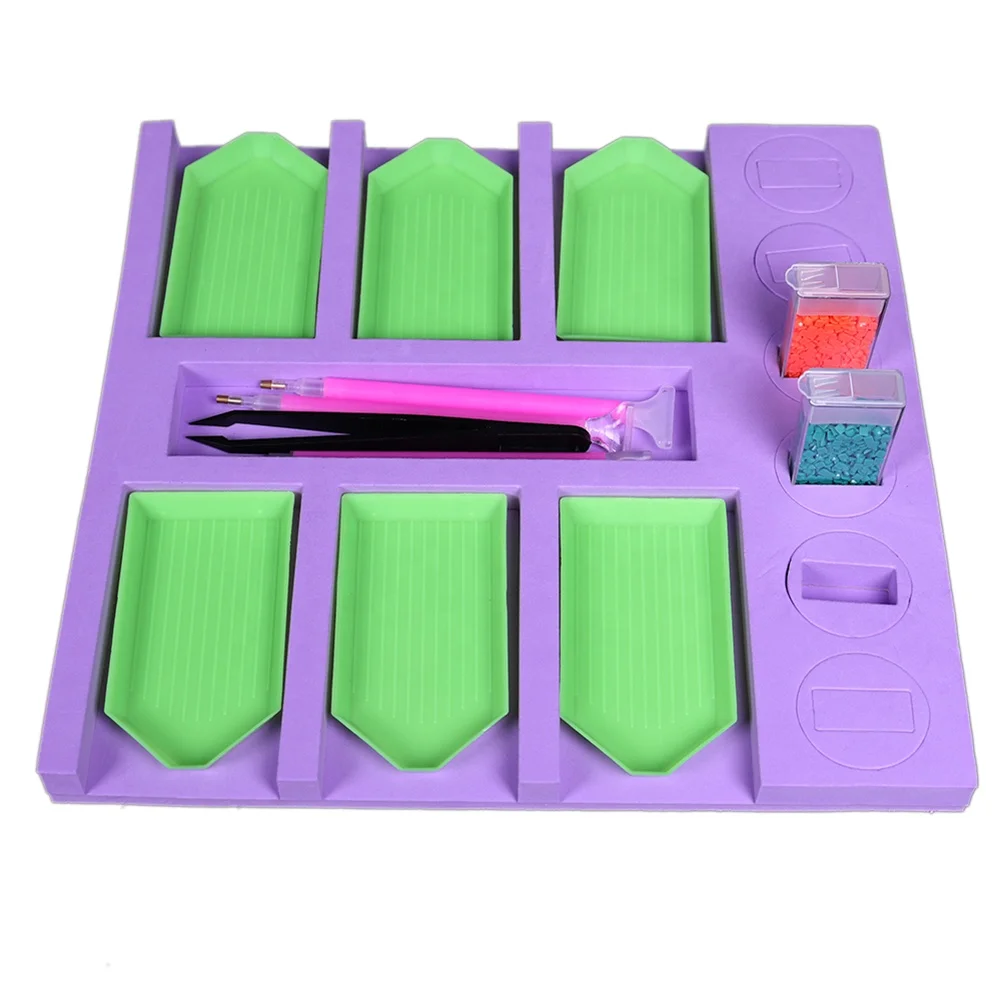 diamond painting tray organizer for Adults, Multi-Boat Holder for Tray Jar Containers, for storing round and square