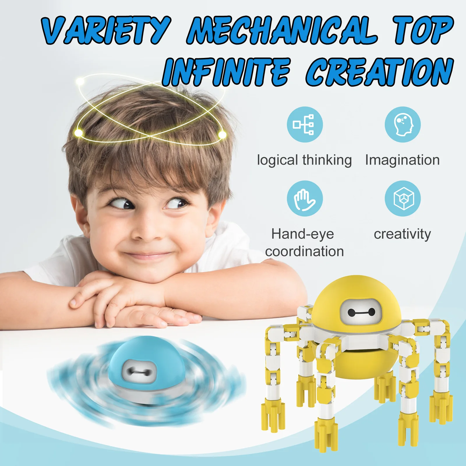Wholesale kids safe fingertip mechanical gyro reduce pressure spinning top creative popular toy