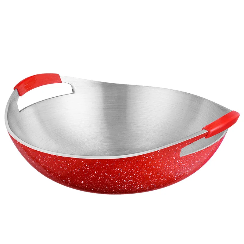 Double Ear Aluminium Alloy Die Casting Non Stick Casseroles Cook Soup Hot Pot for Kitchen Use
