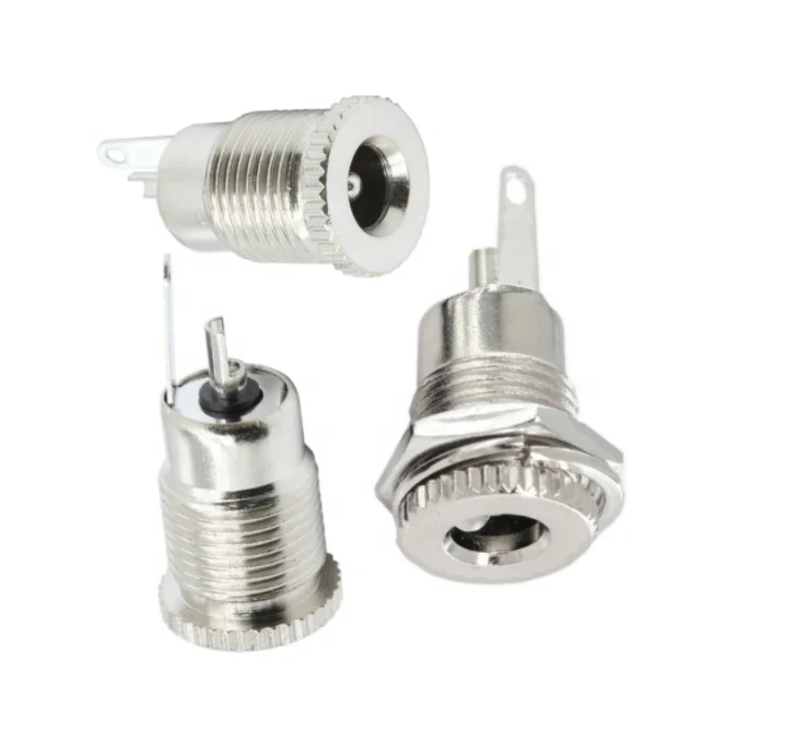 DC099 power socket/full copper/zinc/gold 5.5*2.1-2.5 core metal 10A high current vertical