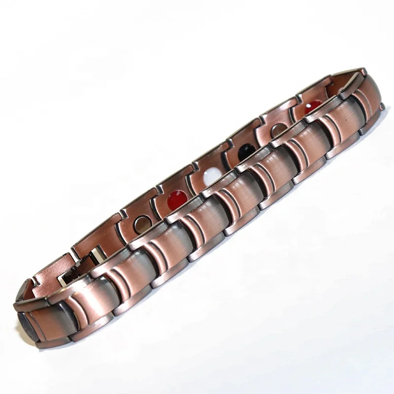 High quality custom copper magnetic therapy bracelet 4 in 1 bio energy magnetic bracelet bracelet magnetic medical