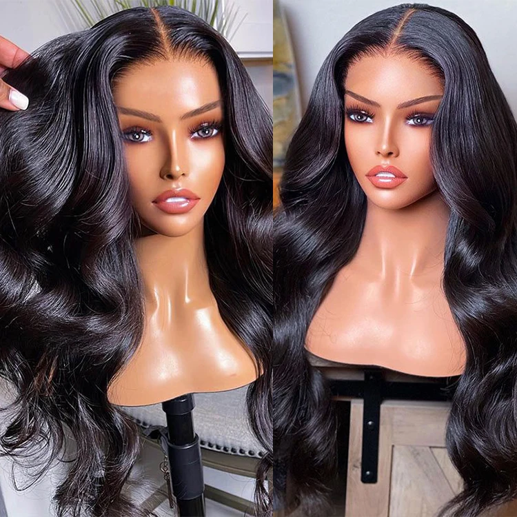 Body Wave 13x6 Human Hair HD Lace Front Wig Brazilian Virgin Remy Hair Pre Plucked Wig With Baby Hair Full Lace Frontal Wig Body