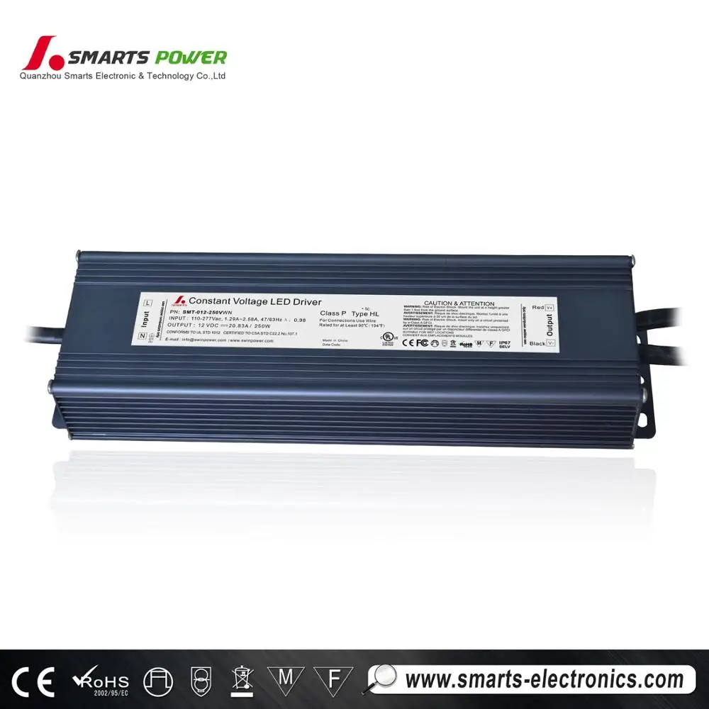 277VAC 150W Светодиодный драйвер постоянного напряжения производит с сертификацией UL сертификация
