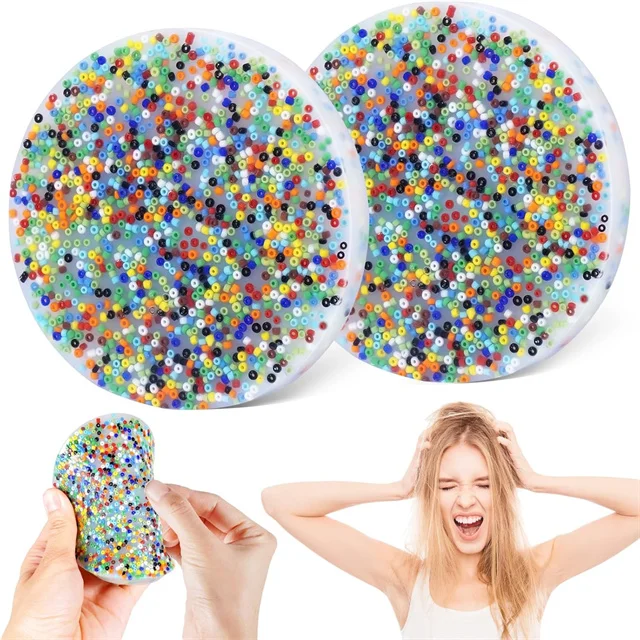 Unisex Adult Sensory Fidget Toys Round Shaped Silicone Pick Pads for ADHD OCD Trichotillomania Relief for 5 7 Years Boys Girls