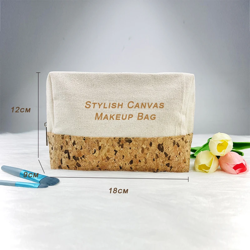 New Custom Logo Dupont Paper Travel Makeup Pouch Customized Printed Gifts Make Up Bag Eco Tyvek Kraft Paper Cosmetic Bag