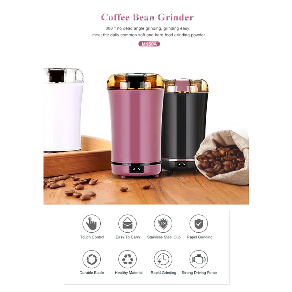 Household Powerful Mini Electric Coffee Grinder Kitchen Bean Pepper Automatic Electric Coffee Grinder