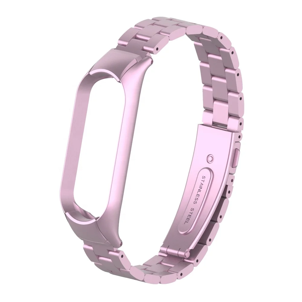 Business Stainless Steel Metal Strap Replacement Band For Xiaomi Mi band 5 Global Version