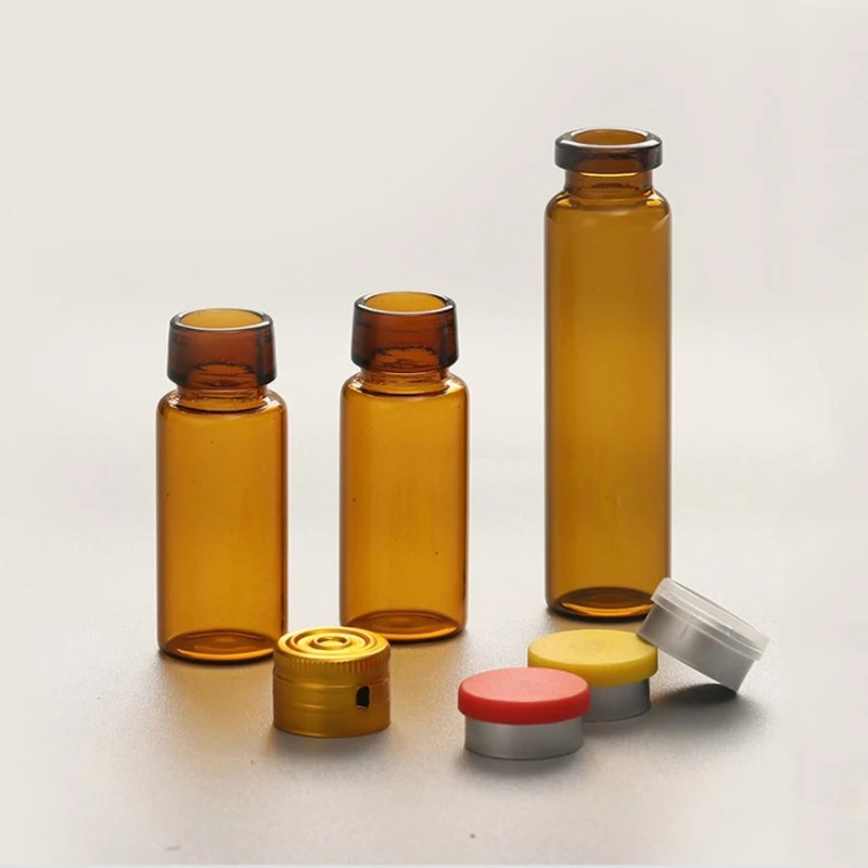 pharmaceutical amber glass bottle 5ml 10ml 15ml C type factory soda lime medical oral liquid bottles