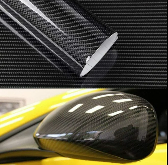 Hot Sell Air Free Channel Glossy 6D 7D Carbon Fiber Black Special Texture Self Adhesive Vinyl Car Wrap Factory Wholesale