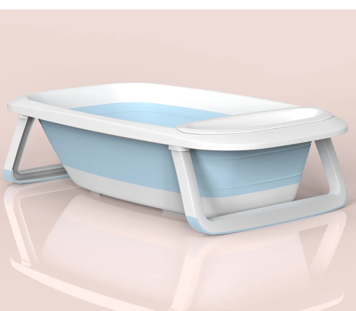 2022 Luxury Multi-Functional Portable Foldable Infant Newborn Bathtub Baby Child Plastic Folding Bath Bucket