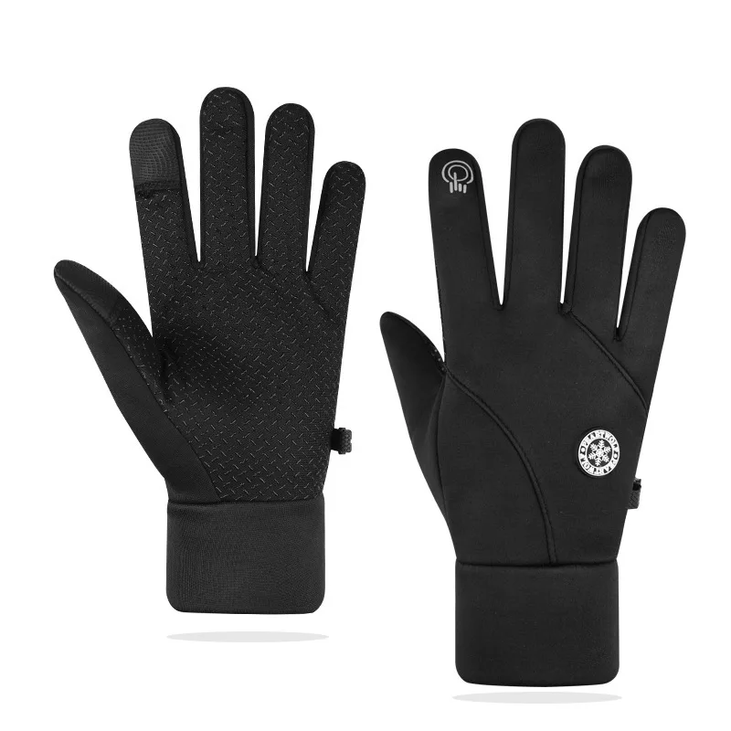 Custom Design Winter Cycling Racing Gloves Water Resistant Thermal Running Driving Hiking Windproof Screen Touch Cycling Glove