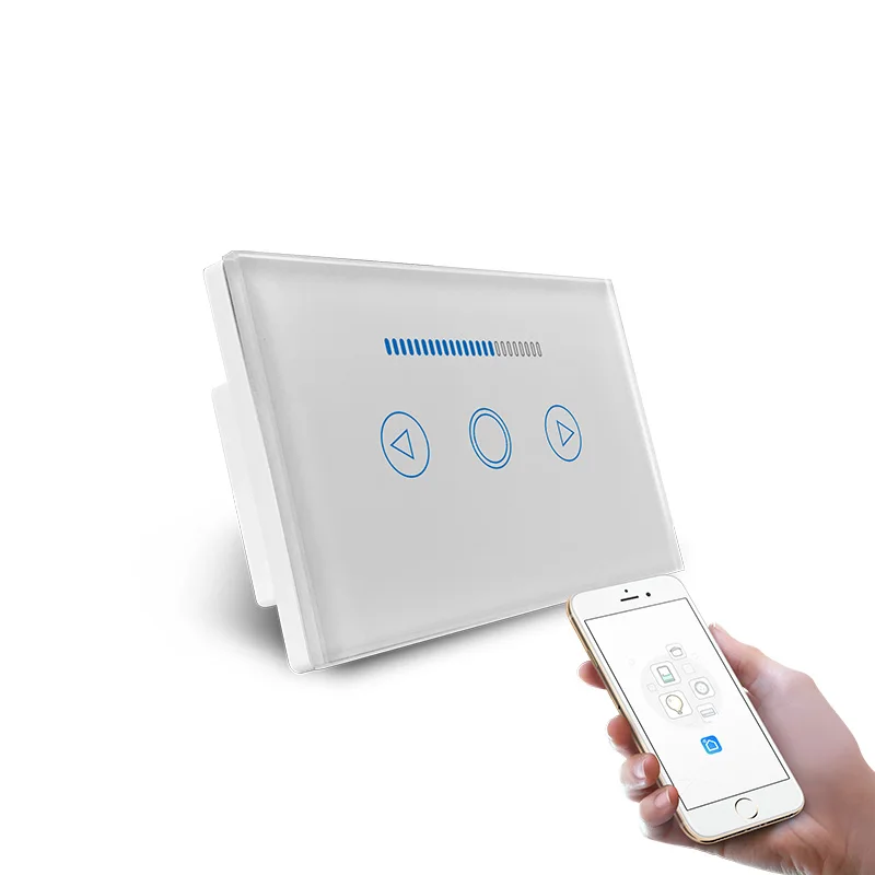 SAA US/AU Standard smart wall switch Dimmer Light Switch White Crystal Glass alexa google voice control Touch dimmer switch