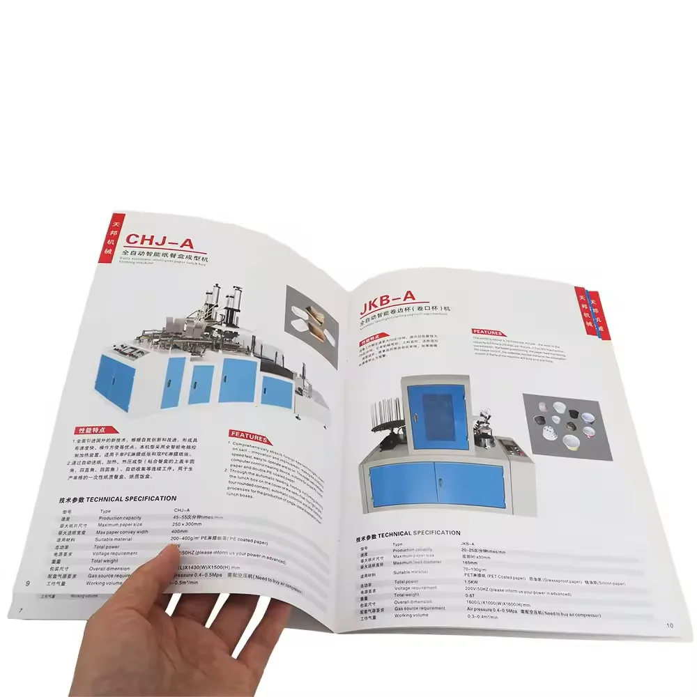 Custom Coated Paper Printing Folding Flyer Catalogue Pamphlet Brochure Booklet Instruction Manual Leaflet Printing