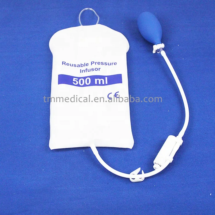 Medical Reusable Tpu Coated Nylon High Pressure Infusion Bags 500Ml 1000Ml 3000Ml
