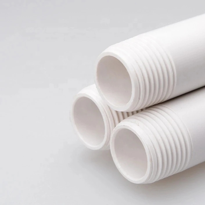 High Pressure Small Diameter 20mm 25mm 32mm BS Thread PVC Pipe Male Thread PVC/UPVC Plumping Plastic Tube Nipple Pipe