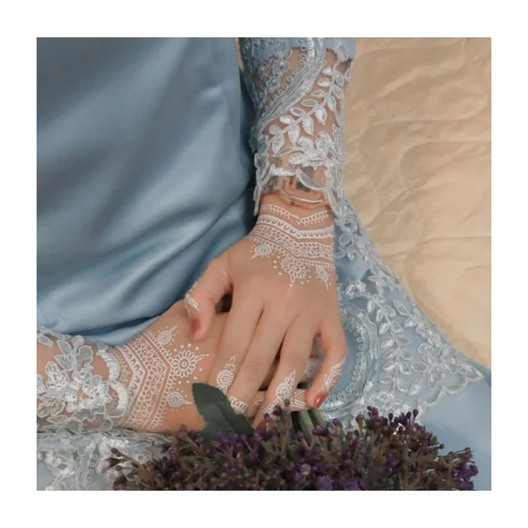 Free Samples White Henna Sticker India Temporary Tattoo  Henna Tattoo Stickers Hand