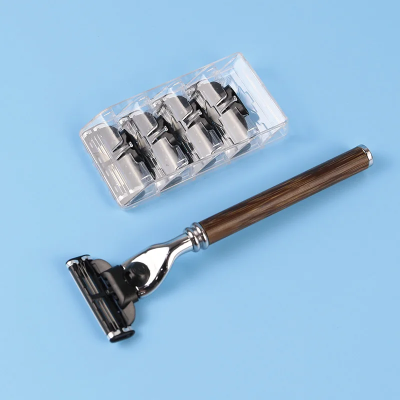 Wholesale Three Blade Safety Razor Aluminum Handle Classical Rose Shaver Razor