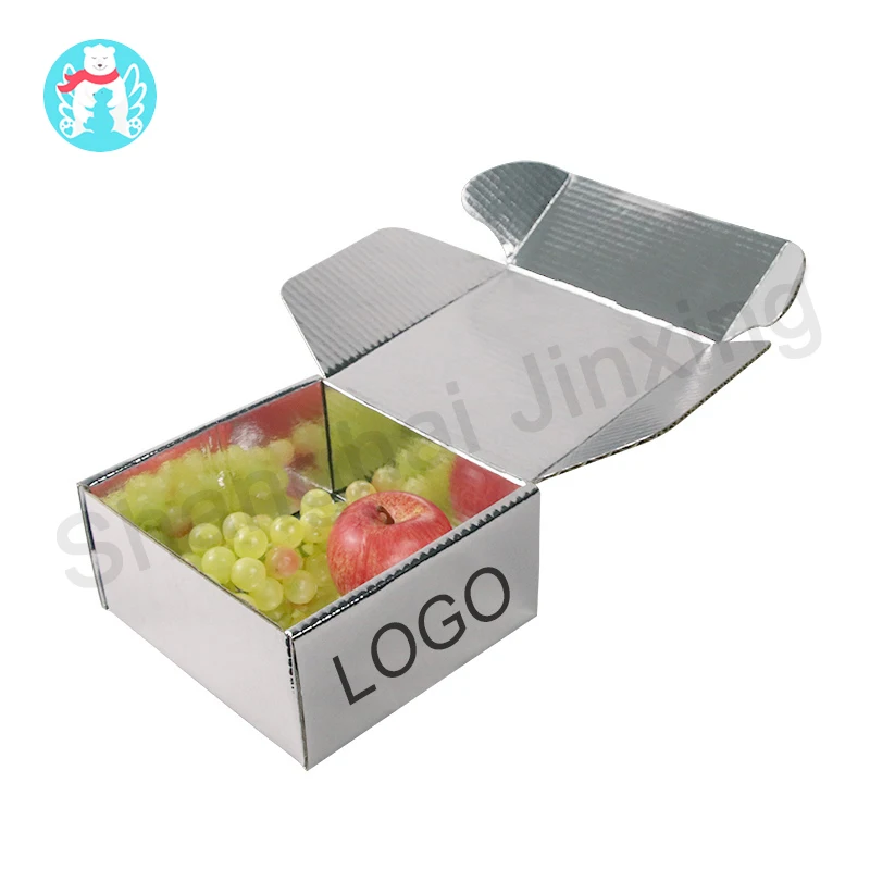 Aluminum Foil Cardboard Chill Insulated Box and Insulation Carton Box Liner for Keep Food Fresh