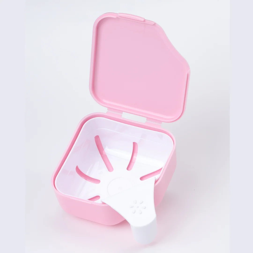 Plastic orthodontic membrane boxes custom denture storage box retainer holder case with organizer bag best