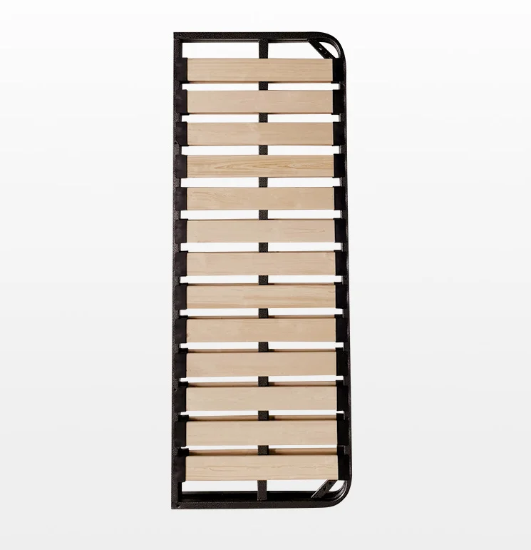 Solid Wood Twin XL Bed Slat with Metal Platform Mattress Supportive Frame