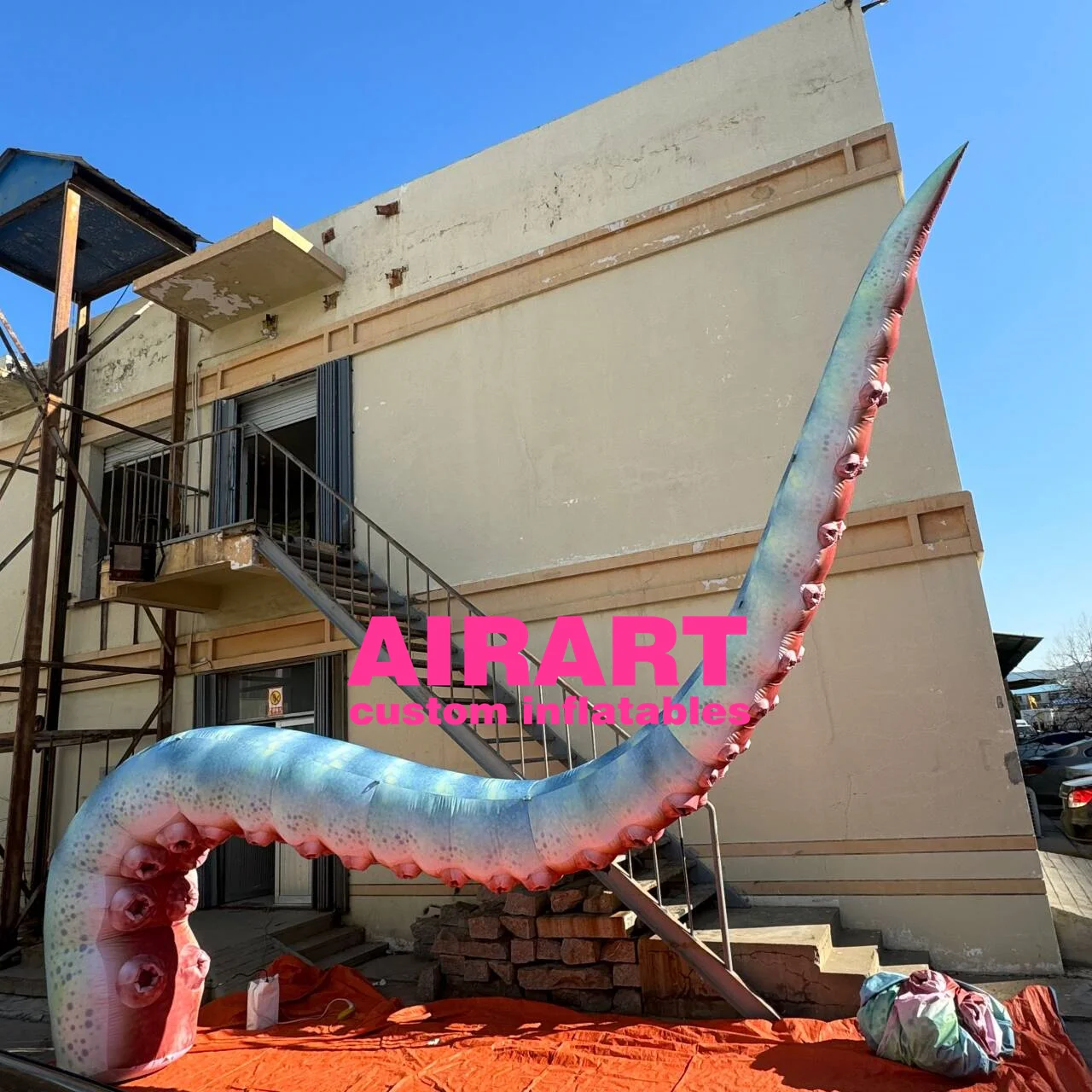 Giant roof decoration inflatable octopus tentacle inflatable squid