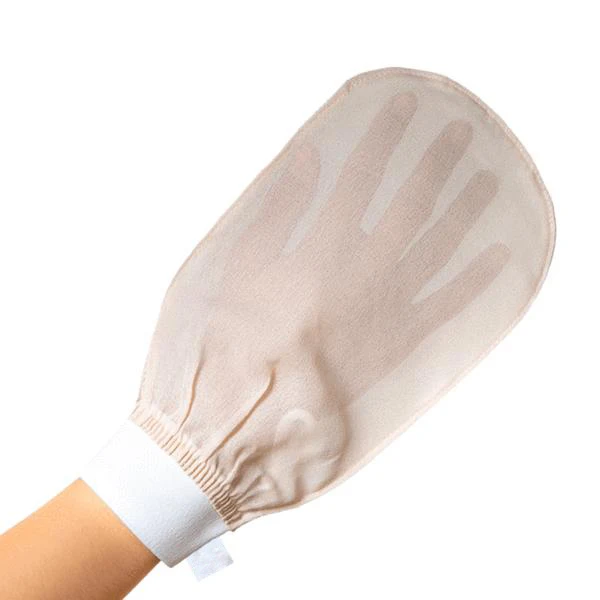 Hot Selling Silk Gloves Exfoliating Raw Silk Exfoliating Glove Turkish For Body Spa