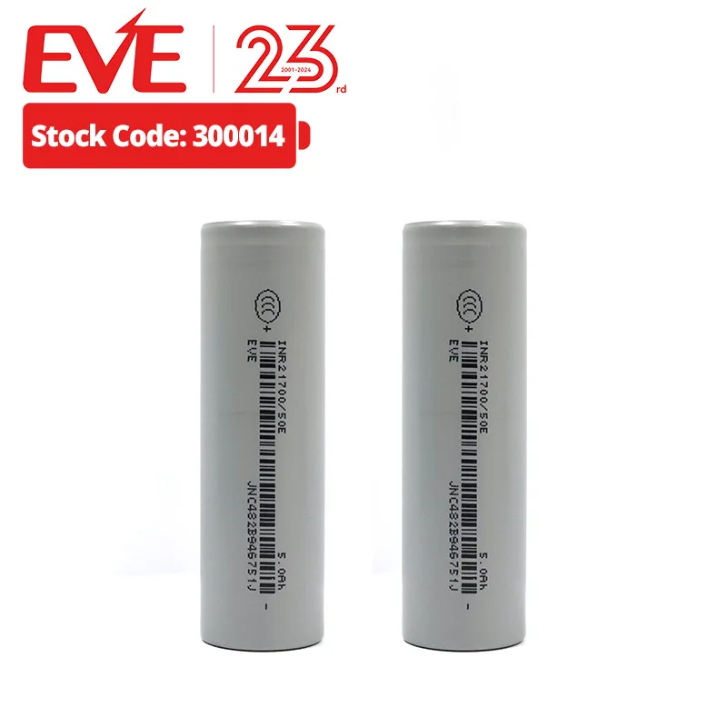 EVE	21700 3.6V 5000mah 3.7V 3.2v 21700 18650 battery rechargeable	li ion 21700 battery 21700 50E	ups battery