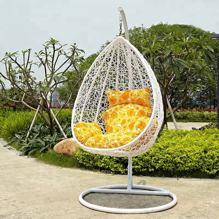 Patio Swing Rattan Chair Swing for Outdoor and Indoor  Egg Swing Chair with Stand (1600320478895)