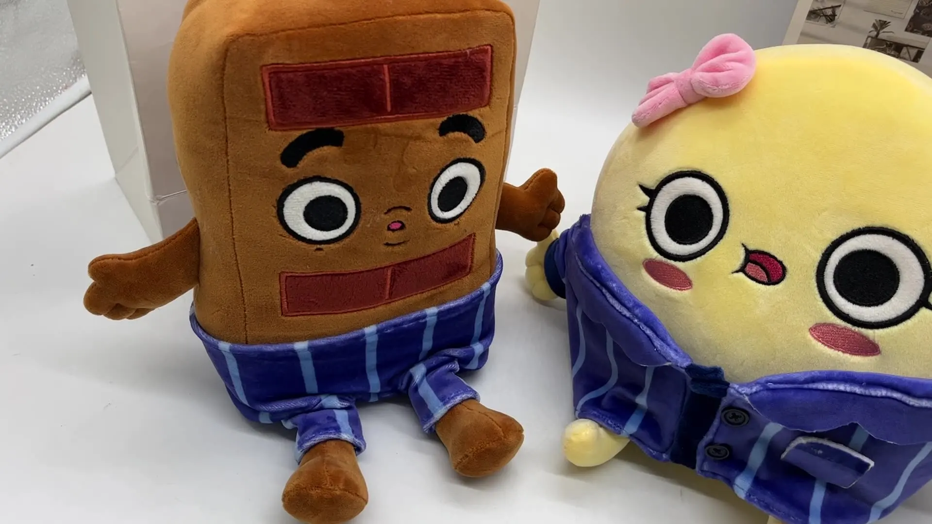 ZD Cpc Ce Choco and Pancake Plush Toys Choco and Pancake Stuffed Animal Toy Cartoon Chocolate Plush Doll Pancakes Stuffed Doll