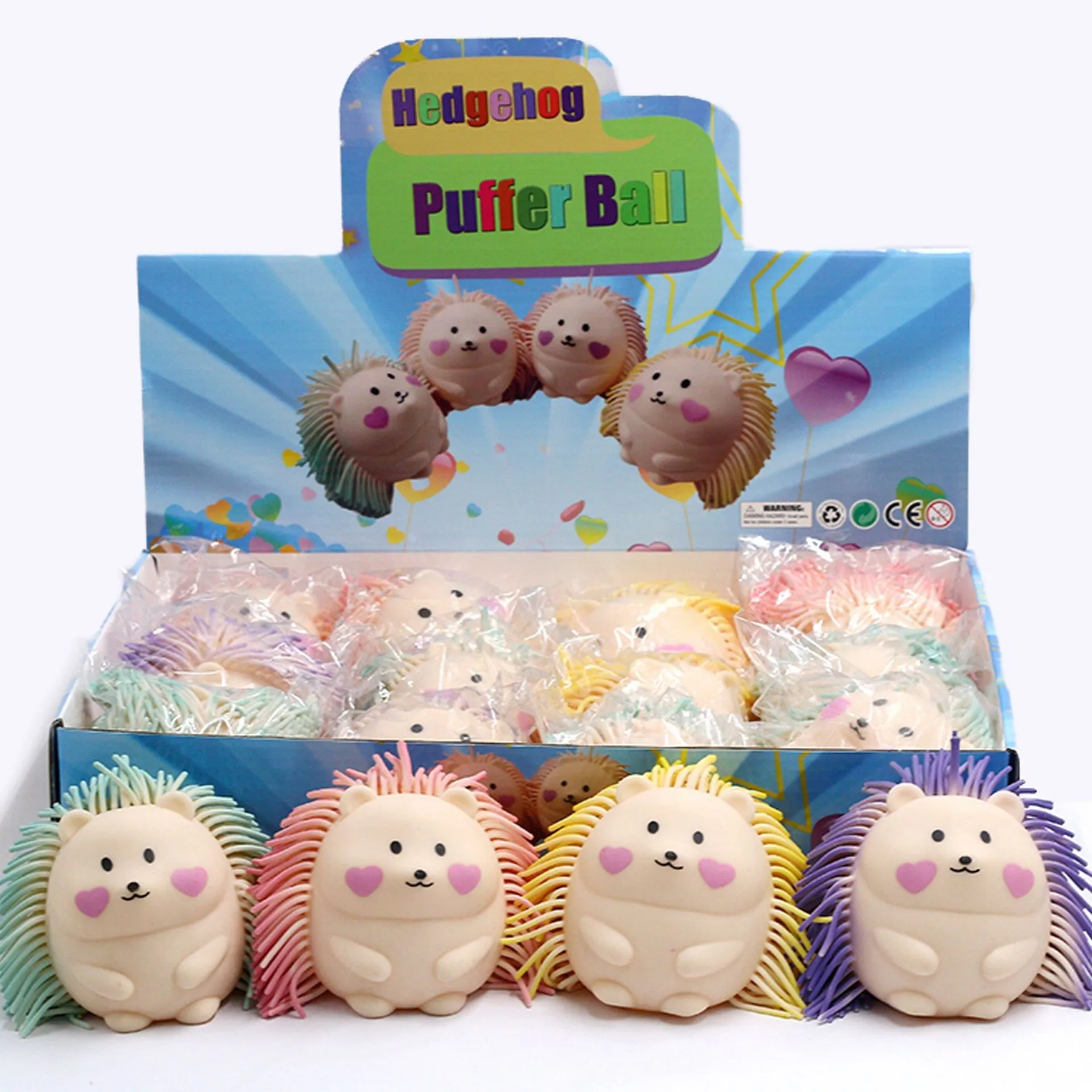 Hecion Fidget Toy Anti Stress Sensory Ball Creative Birthday Gift Squeeze Balls Squishy Hedgehog Soft TPR Flour Toy for Kids