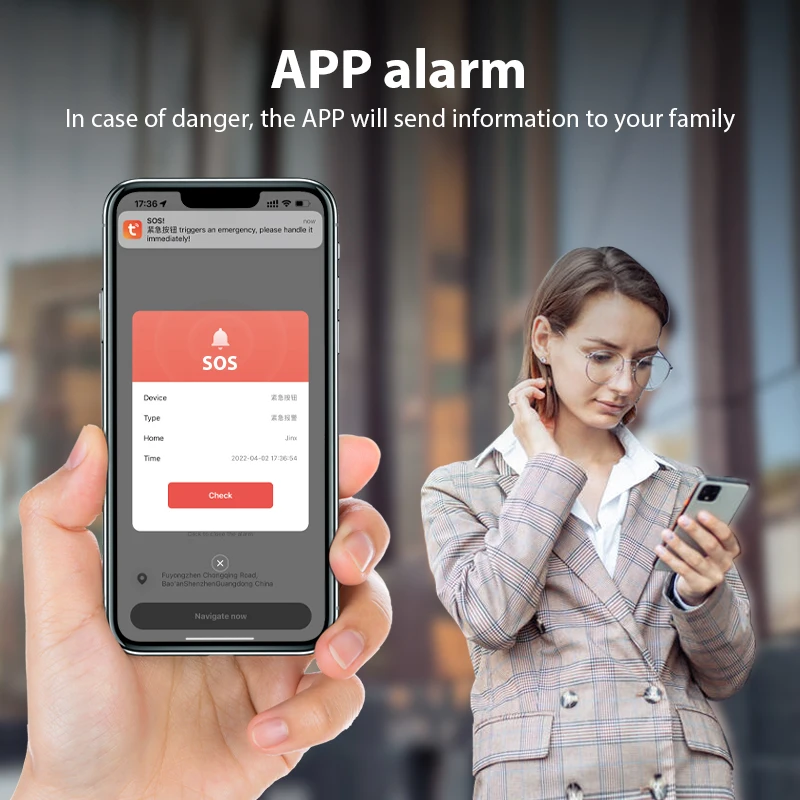 Высококачественный ABS 4G Bluetooth Tuya App дБ безопасная звуковая защита Личная сигнализация товары для
