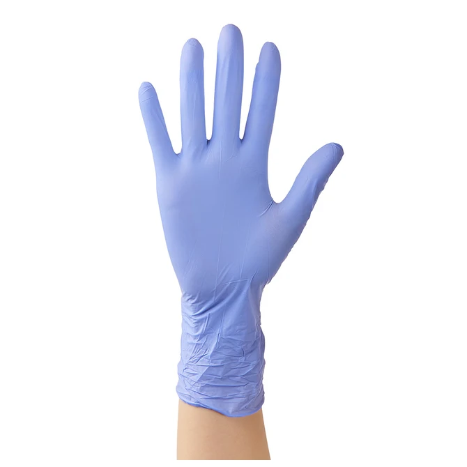 Rubber Exam Safe Foodie Examination Powder Free 100 Pcs Blue White Disposable Glove Food Grade Nitrile Gloves