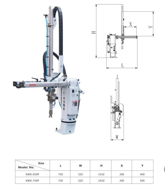 
2020 New Small Telescopic Swing Arm Robot for 50- 180 Ton Injection Molding Machine sprue picker 