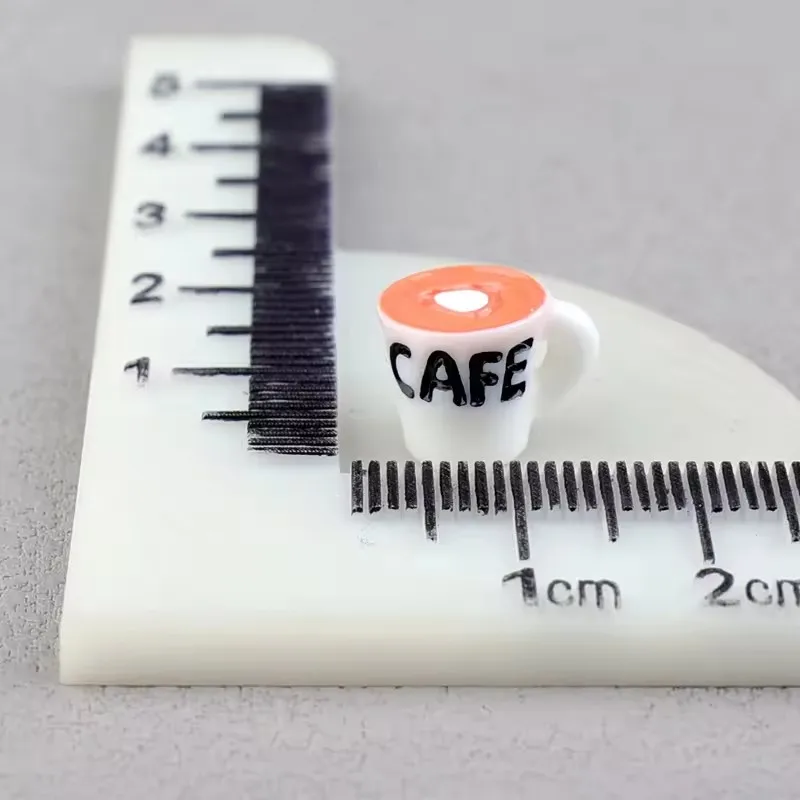 Цветные 3D миниатюрные подвески из смолы для кофейных чашек искусственный стиль ювелирная модель сувенир