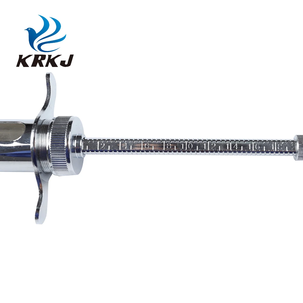 KD204 Veterinary Brass Metal Luer Lock Injection Syringe 10ml 20ml 30ml 40ml 50ml 100ml for Pig Horse Cattle Sheep