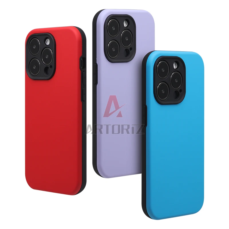 Cool Phone Case  Wholesale  Camera Lens Protection Mobile Phone Case TPU PC 2 in 1 Hard Back Cover Armor For iPhone 14pro