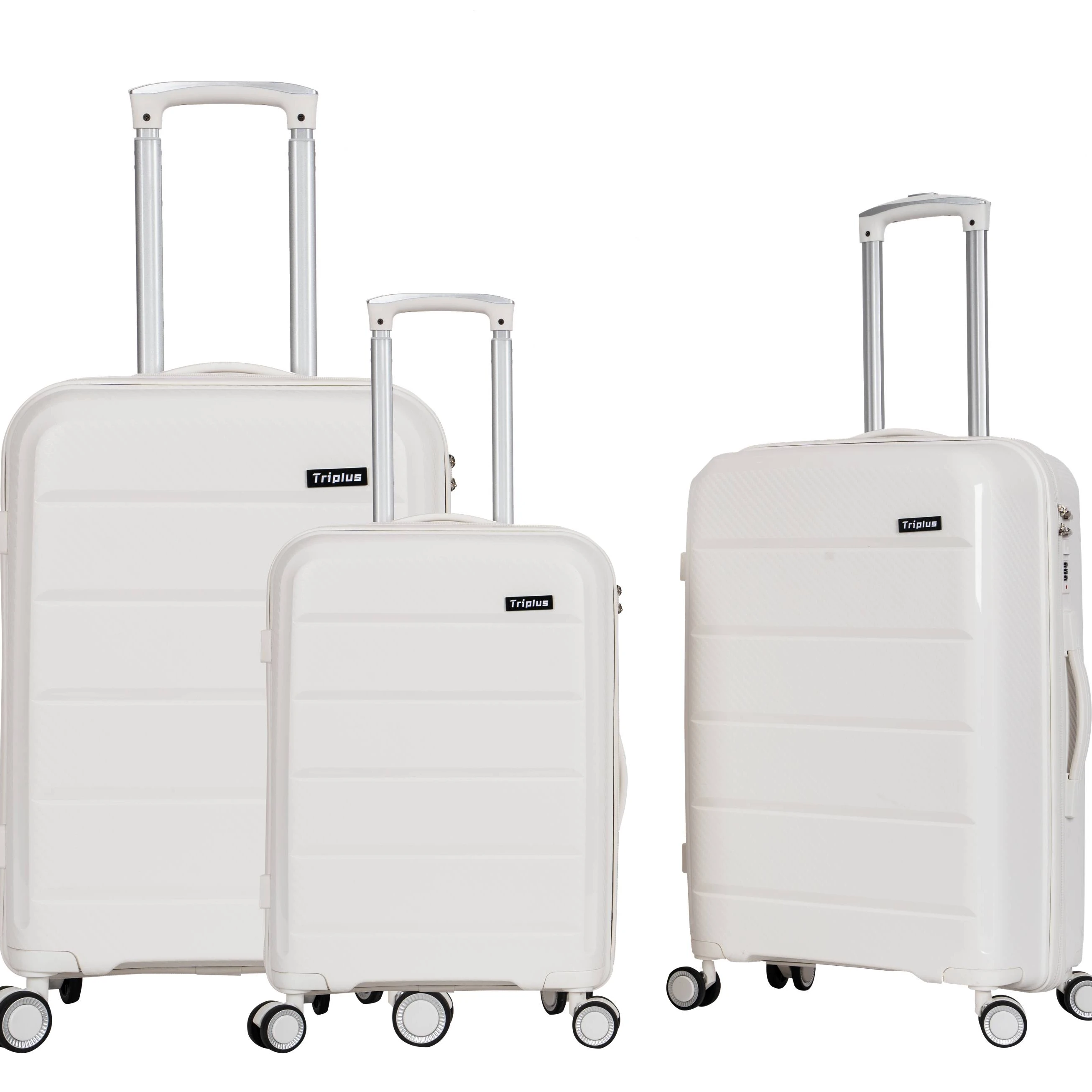 Korea Market High Quality Travel Trolley Bag Hard Case 100% Polypropylene PP Suitcase metal frame luggage