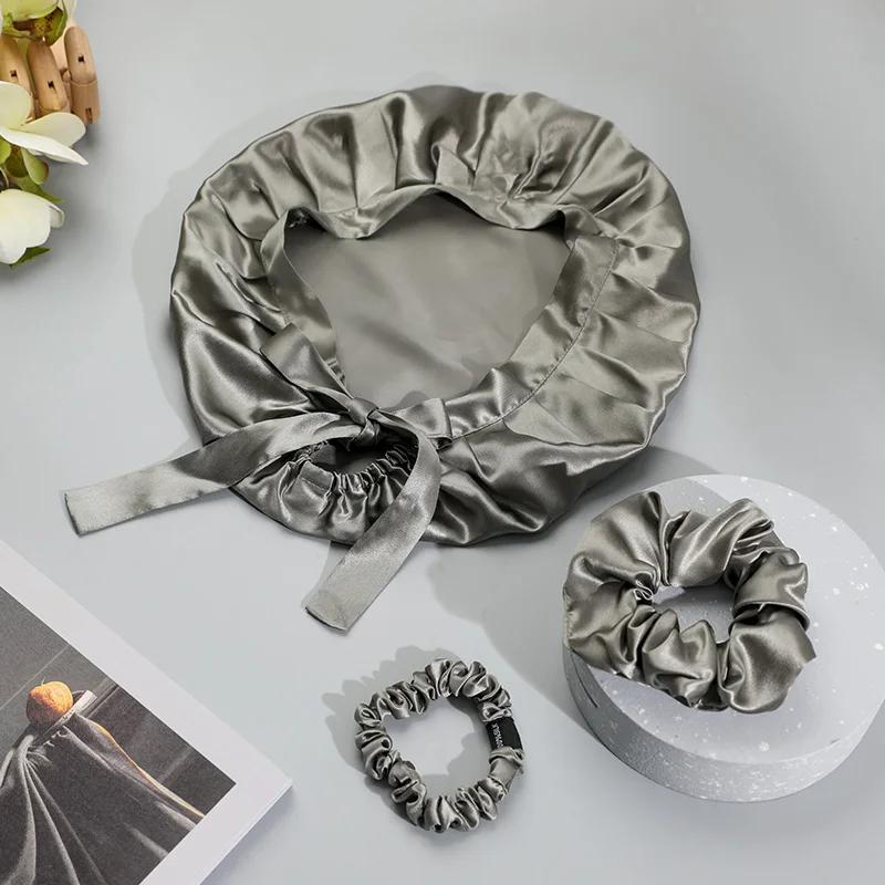 Mulberry Silk Hair Turban Silk Satin Bonnets Women Silk Hair Bonnets