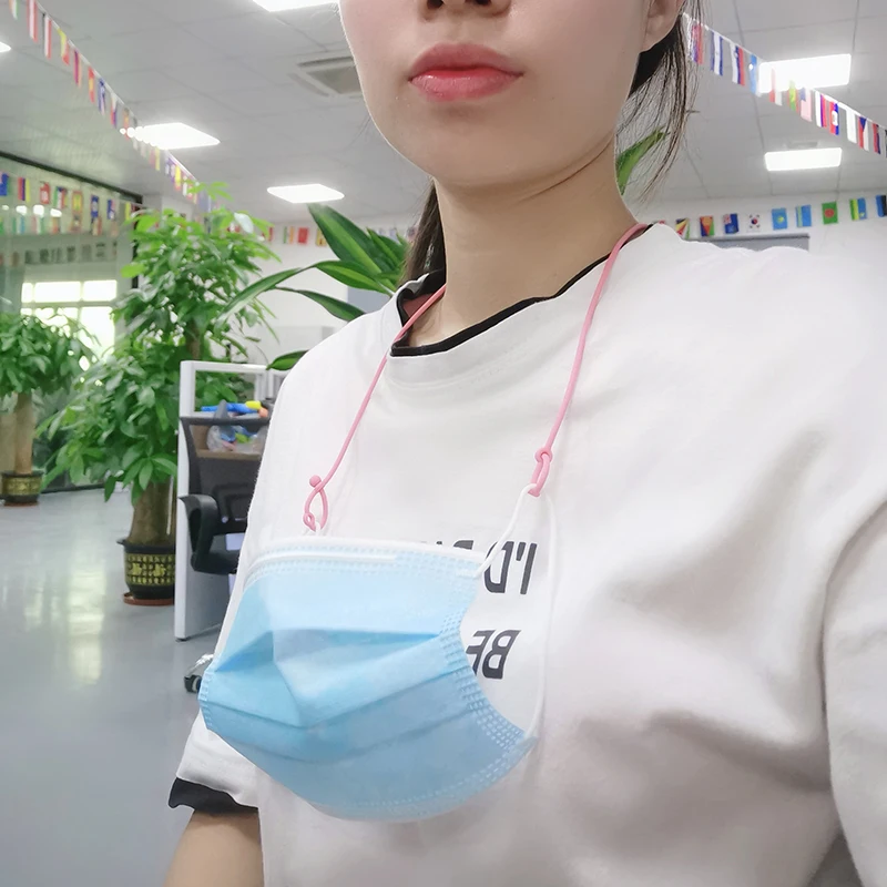 
New Design Facemask Ear Extender Rope Silicone Masking Straps Adjustable Hook Lanyard 