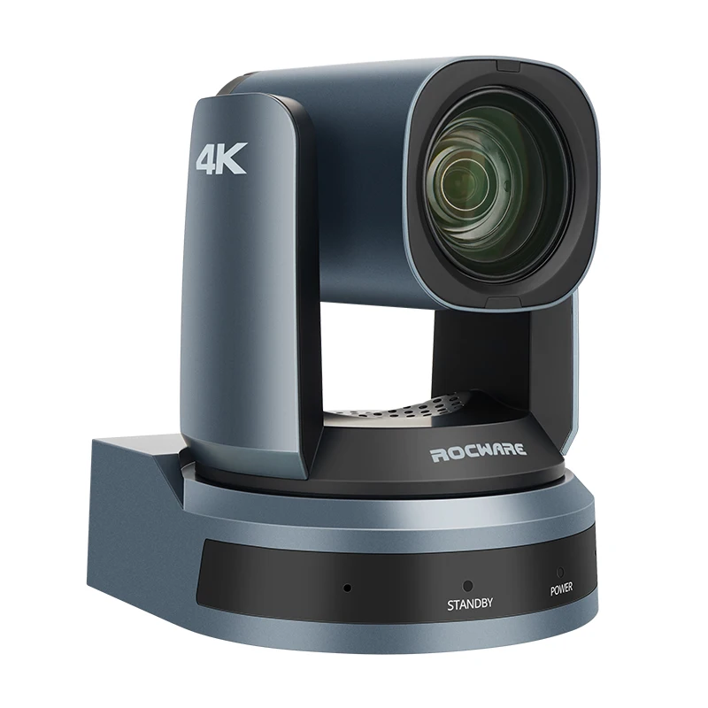 Rocware 4K USB PTZ Camera With 12XOptical Zoom,16X Digital Zoom NDI Support For Video Conference Meeting Room