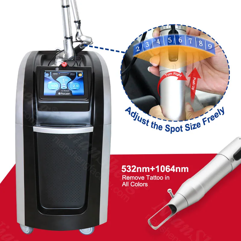 755nm 1064nm 532nm Pico laser Picosecond ND YAG Laser Tattoo Removal Equipment