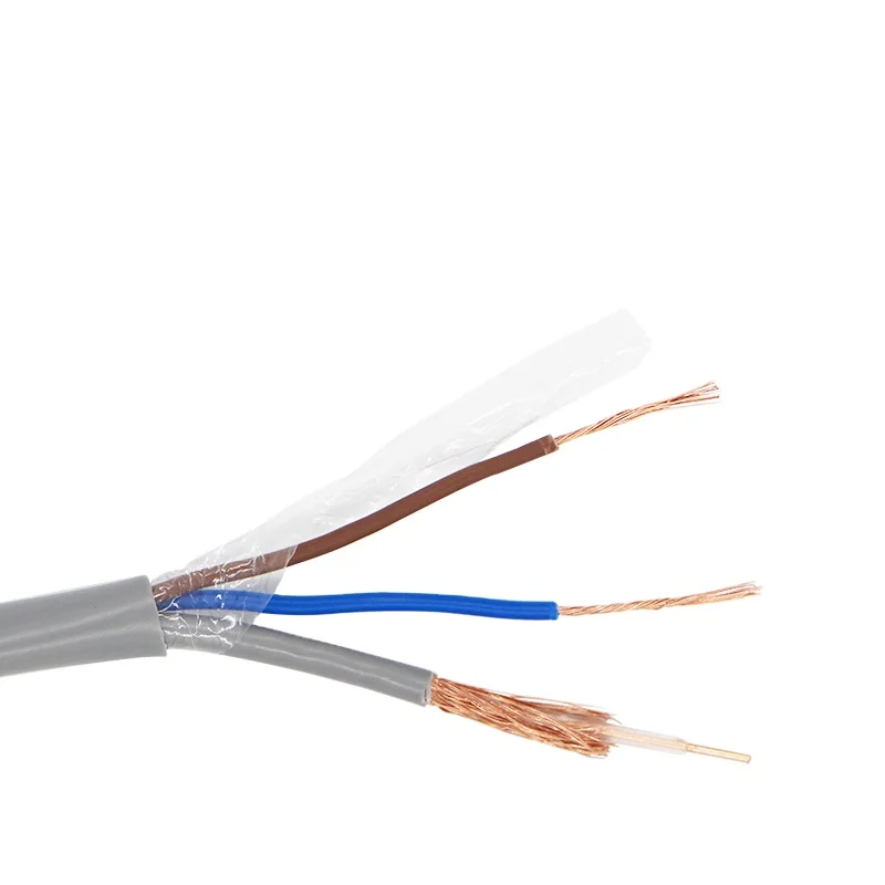 RG174 line with best price manufacture RG174 coaxial cable with power rg174+2dc cctv camera cables