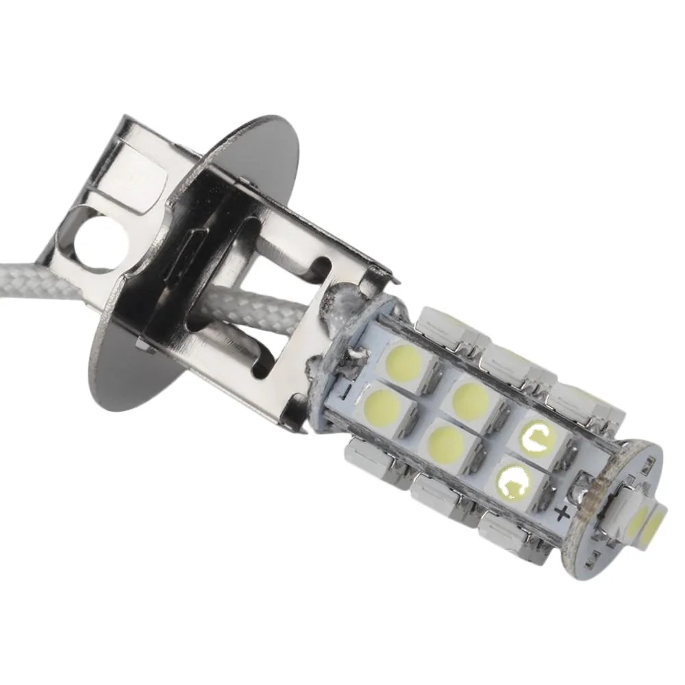 H1 H3 Auto Car 3528 1210 SMD 26 LED 3W 26SMD White Headlight Bulb Head Light DC 12V 45mm Suitable for car headlight H3 socket