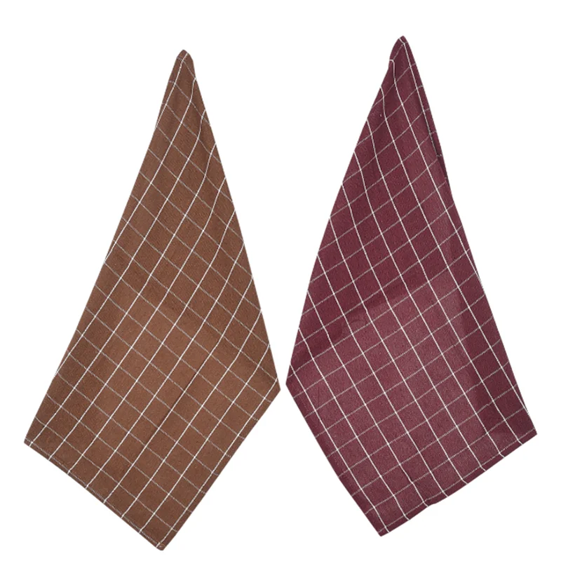 Flash Sale Indian Sellers of Checked Plain Woven Tea Towel Cotton Kitchen Towels Exporting With Quality Assurance